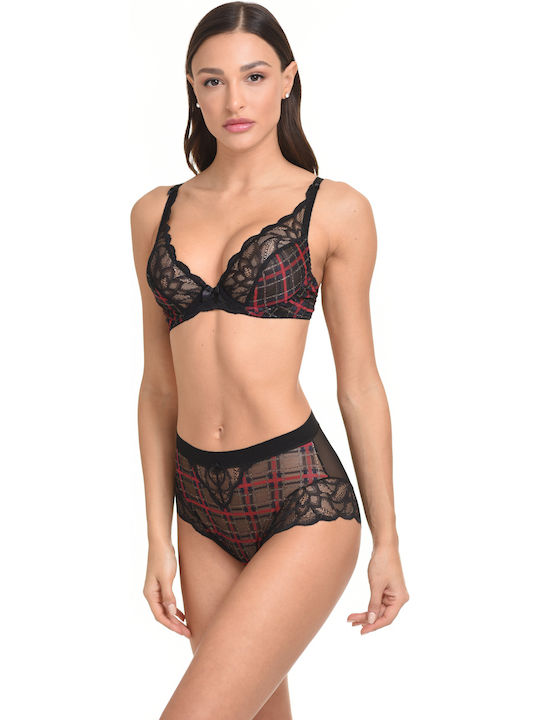 Triangle Triangle Bra without Padding Underwire Black