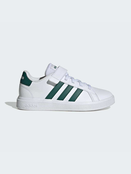 Adidas Παιδικά Sneakers Grand Court Cloud White / Collegiate Green ->