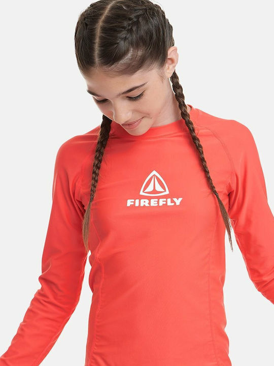 Firefly Kids Swimwear Long Sleeve Shirt Orange