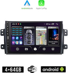 Kirosiwa Car-Audiosystem für Fiat Sechzehn 2005> (Bluetooth/USB/WiFi/GPS/Apple-Carplay/Android-Auto) mit Touchscreen 9"