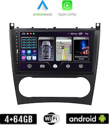 Kirosiwa Ηχοσύστημα Αυτοκινήτου για Mercedes Benz C / CLC (Bluetooth/USB/WiFi/GPS/Apple-Carplay/Android-Auto) με Οθόνη Αφής 9"