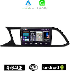 Kirosiwa Ηχοσύστημα Αυτοκινήτου για Seat Leon (Bluetooth/USB/WiFi/GPS/Apple-Carplay/Android-Auto) με Οθόνη Αφής 9"