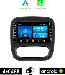 Kirosiwa Ηχοσύστημα Αυτοκινήτου για Renault Trafic (Bluetooth/USB/WiFi/GPS/Apple-Carplay/Android-Auto) με Οθόνη Αφής 8"