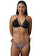 Join Bikini Set Triangle Top & Slip Bottom with Laces