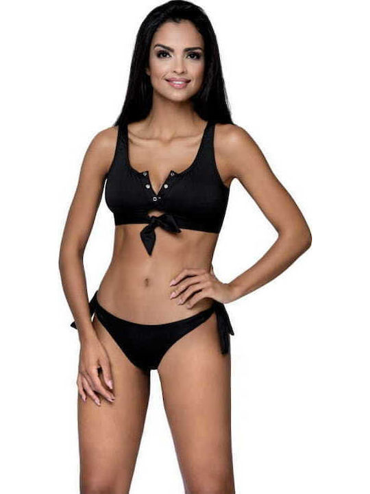 Set Bikini Sutien Sport & Brazilia Negru