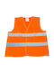 Mizoo Men's Safety Vest with Reflective Film Orange