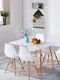 Fiorino Table Kitchen Wooden White 120x80x74cm