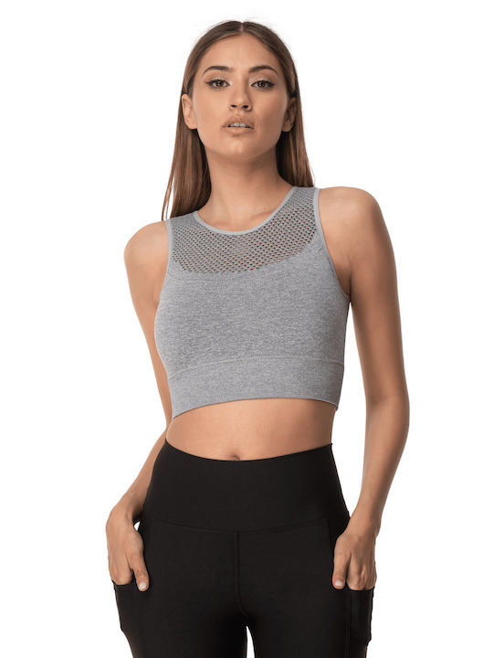 Superstacy Women's Sports Bra without Padding Gray