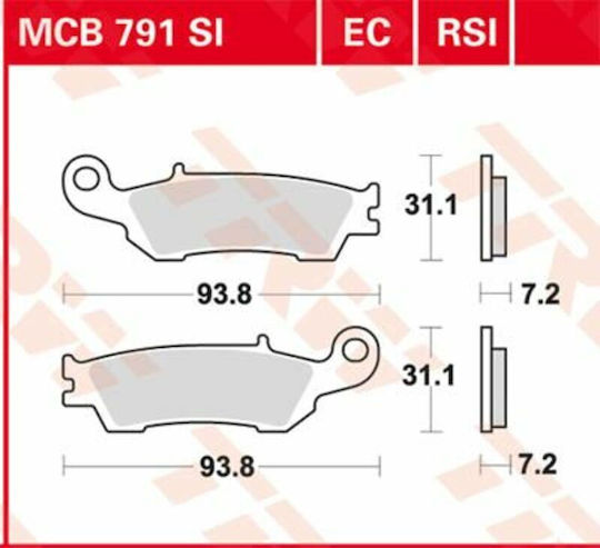 TRW Plăcuțe De Frână Pentru Motociclete Pentru Yamaha YZ 250