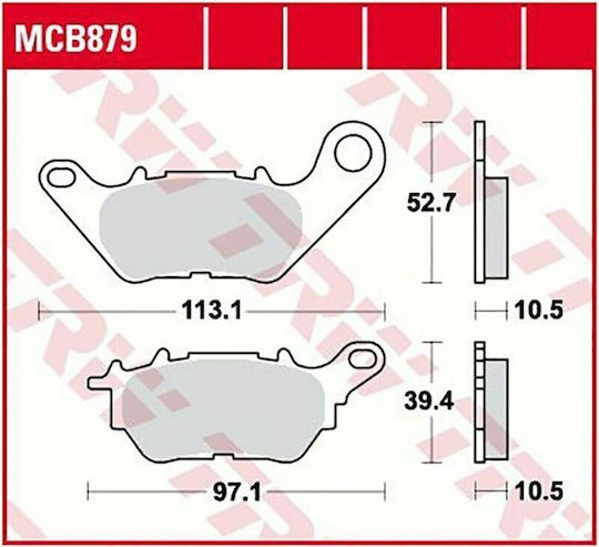 TRW Motorcycle Brake Pads for Yamaha MT-03 / YZF-R3