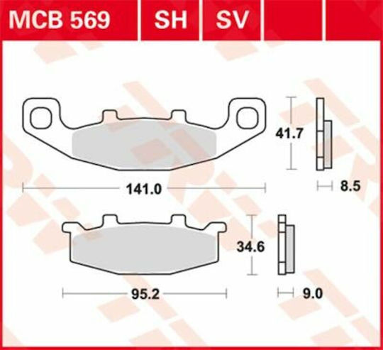 TRW Motorcycle Brake Pads for Kawasaki KLE 500