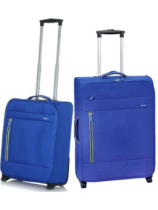 Diplomat Set Colecția Light Valize de Călătorie Material Textil Albastre Înălțime Maximă 62 cm Cu 2 Roți Set 2 Buc