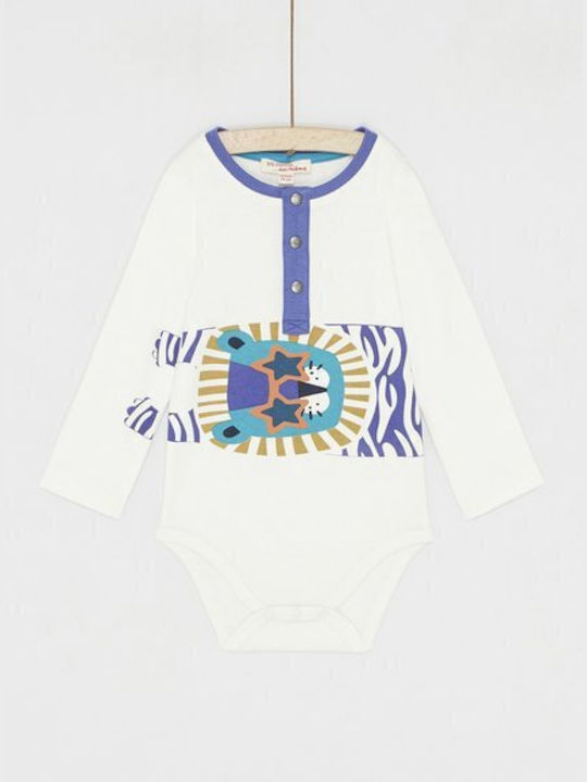 Dpam Baby Bodysuit Set Long-Sleeved White