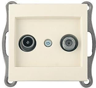 Mono Electric TV and Satellite Antenna Socket Aerial in Beige color 500-001705139
