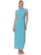 Summer Maxi Shirt Dress Dress Light Blue