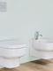 Sanitana Be You Wandhängende Toilette mit Deckel Thermodur Sanftes Schließen Weiße