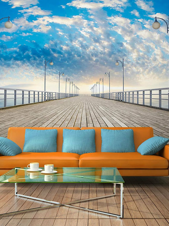 Wall Mural Fabric Blue 150x105cm