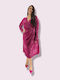 Midi Evening Dress Velvet Wrap Purple