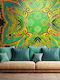 Wall Mural Fabric Green L350xW245cm