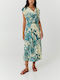 ABITO Sommer Midi Kleid Türkis