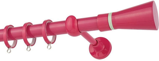 Zogometal Metallic Curtain Pole Double with Rail Φ25mm 200cm Fuchsia
