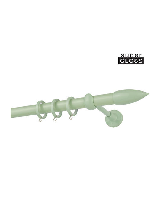 Zogometal Μεταλλικό Κουρτινόξυλο CP0430 Μονό Φ25mm 160εκ. Πράσινο