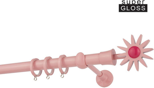 Zogometal Metallic Curtain Pole CP4054 Double with Rail Φ25mm 200cm Pink