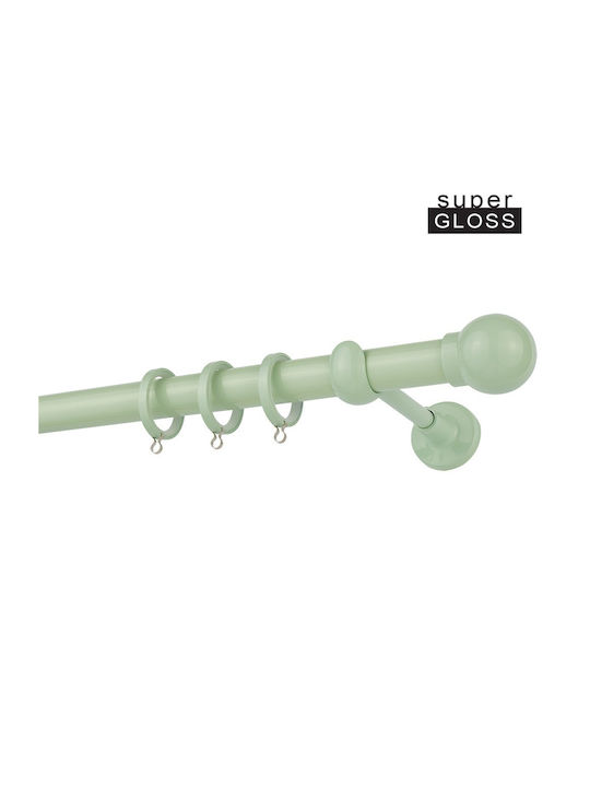 Zogometal Metallisch Vorhangstange CP0058 Doppel mit Schiene Φ25mm 200cm Grün