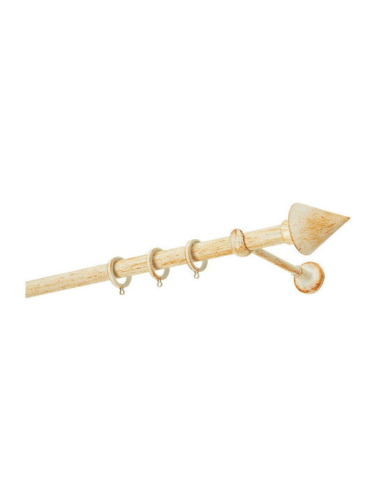 Zogometal Металик Корниз Rustique Collection Φ25мм 200бр Крем патина мед