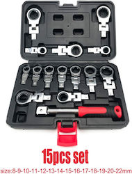 Set de 15 Simple Chei poligonale Drepte Desfacute cu mecanism de blocare