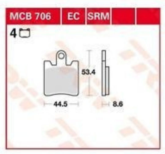 TRW Plăcuțe De Frână Pentru Motociclete F283 Pentru Yamaha FJR 1300