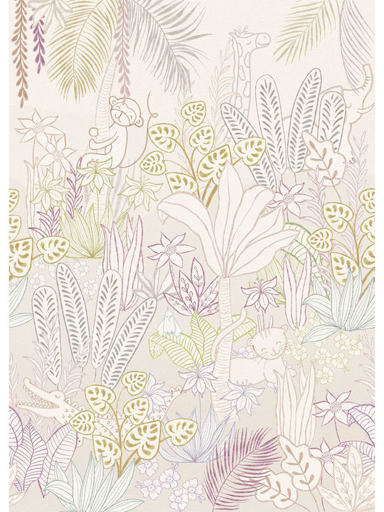 Wall Mural Paper Beige L280xW280cm Washable