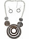 Bizoutaki Set with Necklace & Earrings from Brass