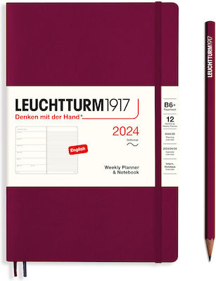 Leuchtturm1917 Weekly Agenda 2024 Red