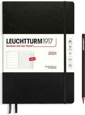 Leuchtturm1917 Weekly Agenda 2024 Black