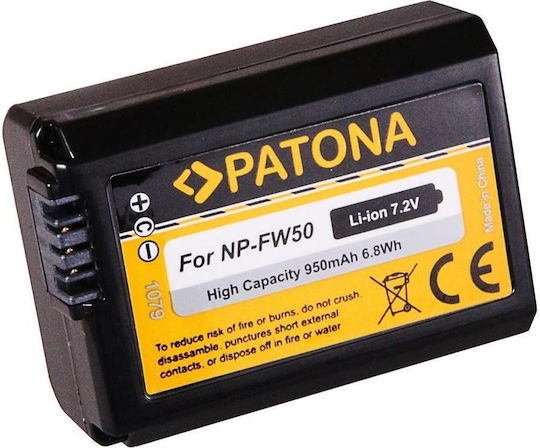 Patona Μπαταρία Φωτογραφικής Μηχανής NP-FW50 Ιόντων-Λιθίου (Li-ion) 950mAh Συμβατή με Sony