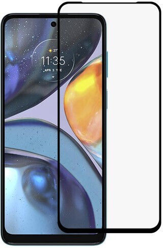 Full Face Tempered Glass Black (Moto G22)