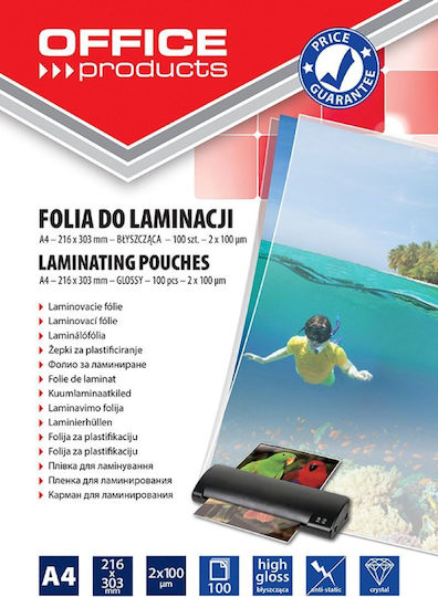 Office Point Laminierfolien Glänzend A4 100 Mikron 100 Stück