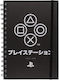Playstation Notebook Spiral 80 Sheets A5 Ruled with Elastic Black