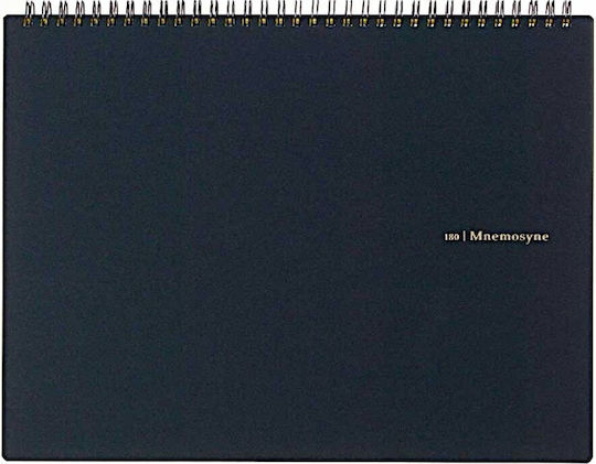 Mnemosyne Notepad Notepad Spiral 70 Sheets A4 Square Black