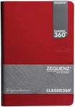 Zequenz Classic Notebook 140 Sheets A5 with Blank Pages Red