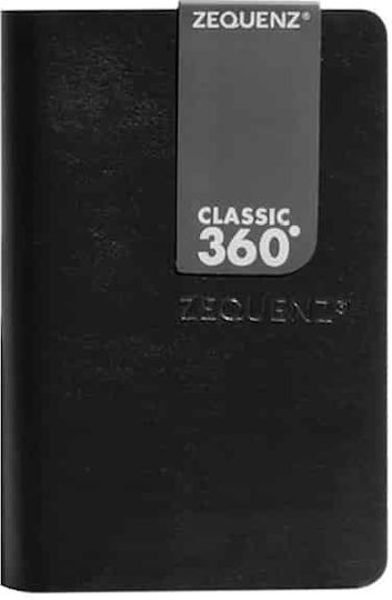 Zequenz Classic Σημειωματάριο A7 140 Φύλλων με Λευκές Σελίδες Μαύρο