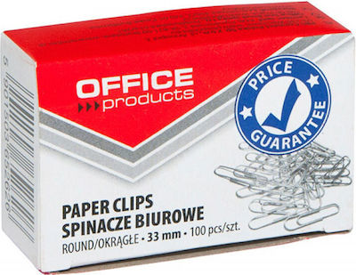 Set of 100pcs Paper Clips Office 33mm