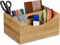 Wooden Desk Organizer in Brown Color 1pcs 18x12x25cm