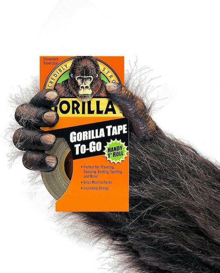 Gorilla Handy Roll Αυτοκόλλητη Υφασμάτινη Ταινία Μαύρη 9.14mx25mm