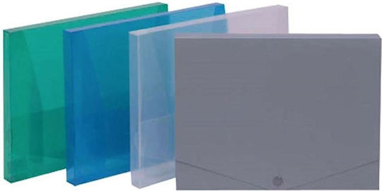 Φ-Plast Πλαστικό Κουτί Αρχειοθέτησης με Κουμπί 33x3x25εκ. Μπλε
