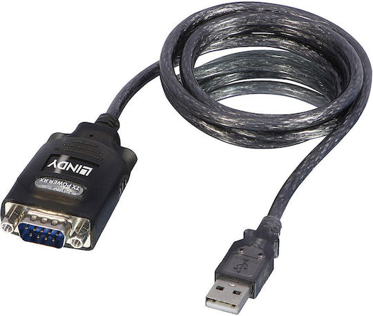 Lindy Cable RS232 9-pin male to USB-A 1.1m (42686) 1pcs