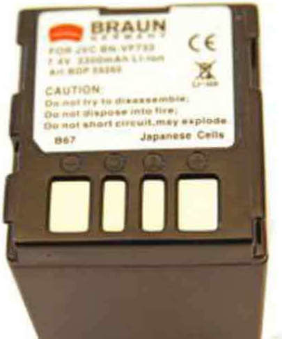 Braun Phototechnik Baterie cameră video Compatibil cu JVC