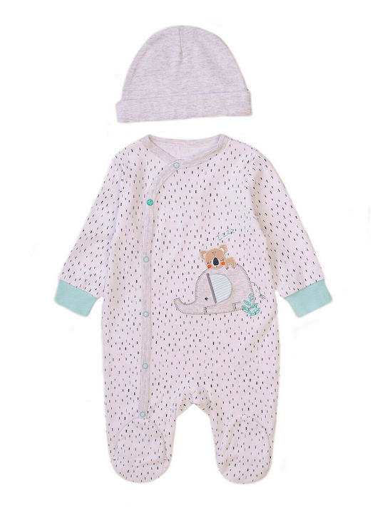 Minoti Baby Bodysuit Set Long-Sleeved with Accessories White