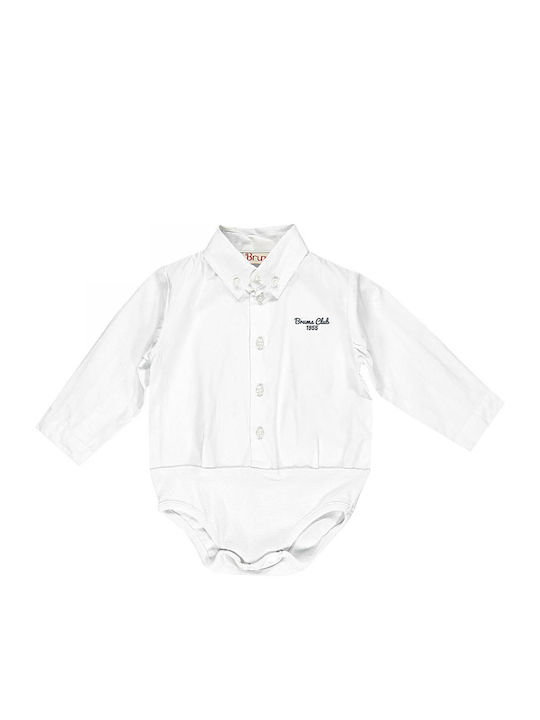 Brums Baby Bodysuit Set Long-Sleeved White